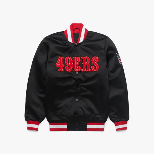 49ers Starter Satin Varsity Full-Snap Jacket - NFL Satin Jacket - Satin Jacket