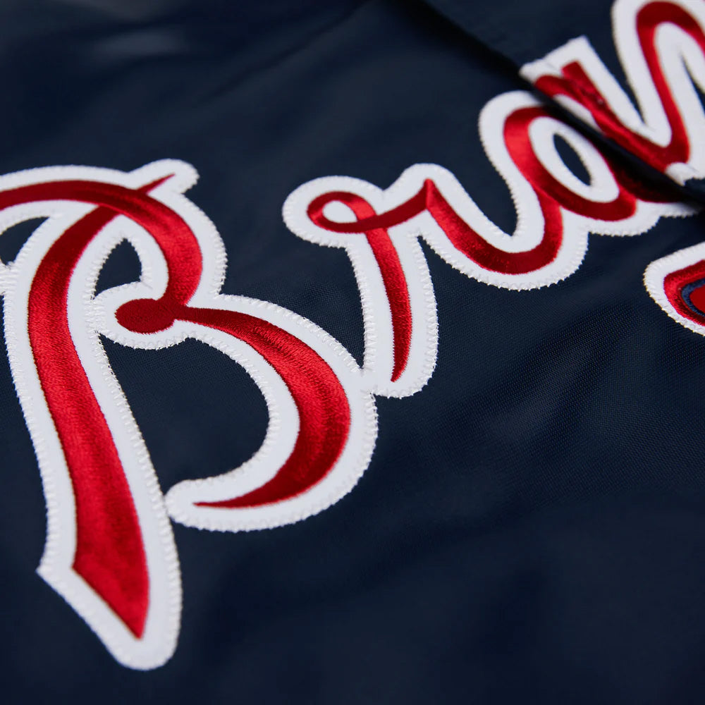 Atlanta Braves Satin Varsity Full-Snap Jacket