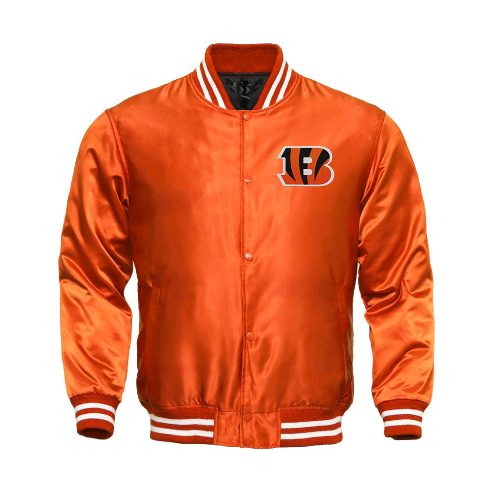 Cincinnati Bengals Starter Orange Satin Varsity Full-Snap Jacket - NFL Satin Jacket