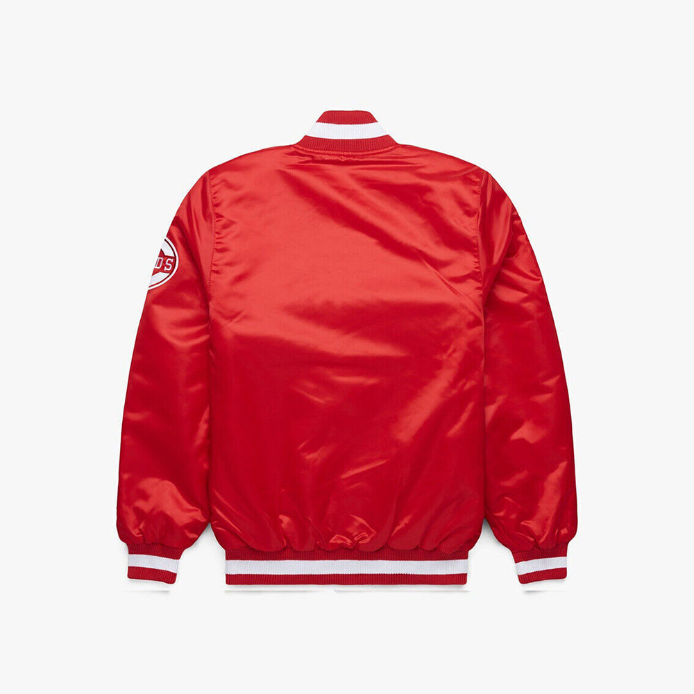 Cincinnati Reds Satin Varsity Full-Snap Jacket