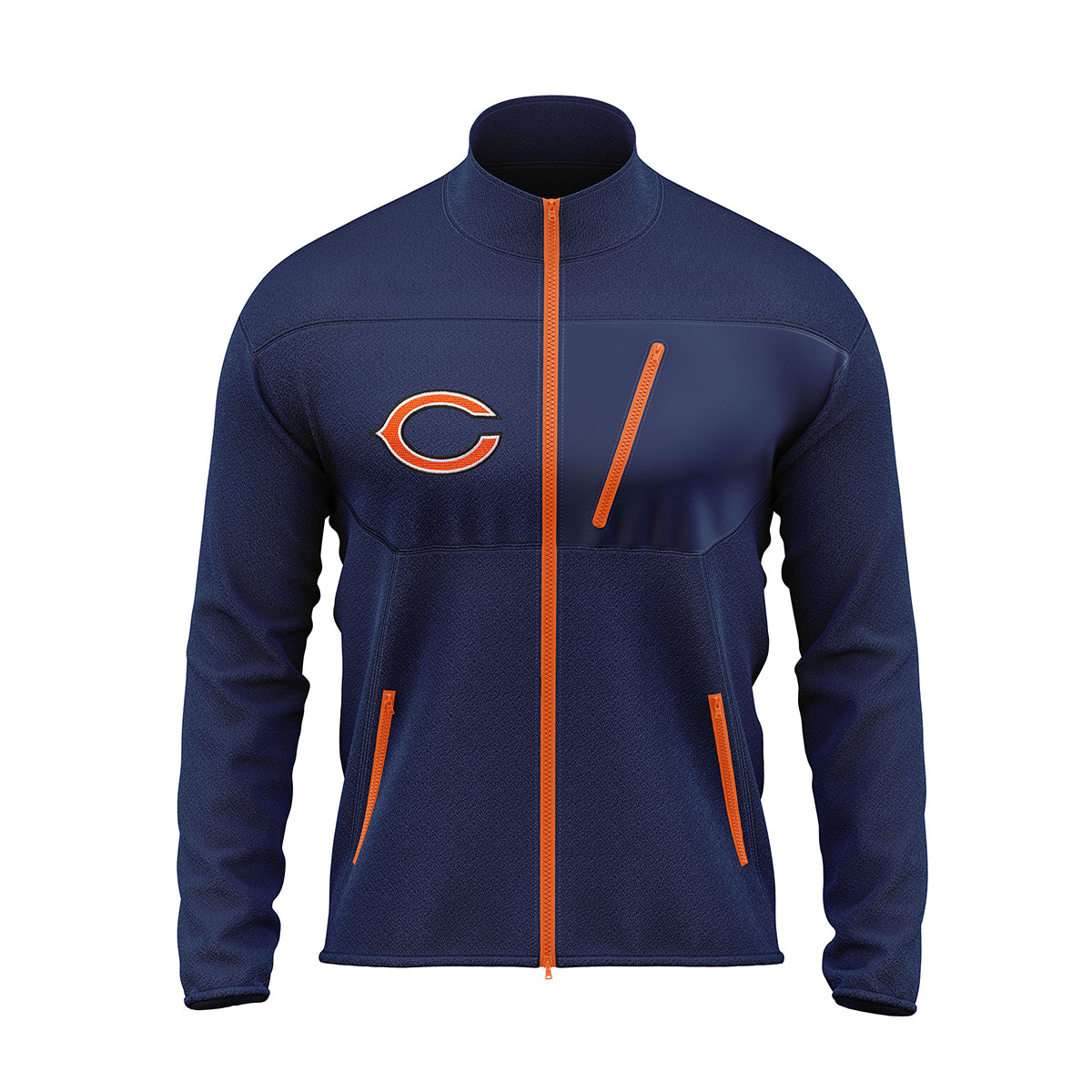 Chicago Bears Fleece Full Zip Jacket - NFL Full Zip Jacket