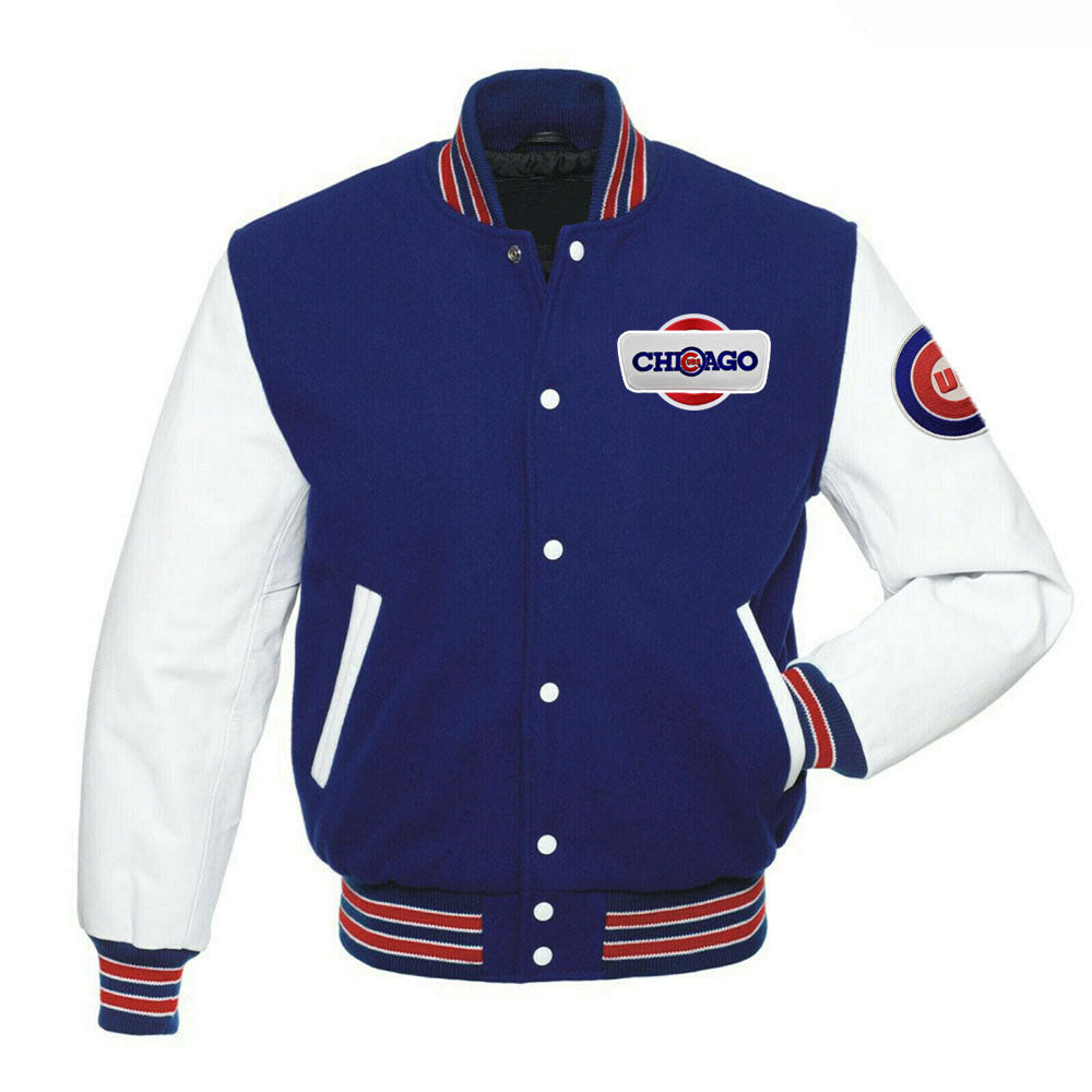 Chicago Cubs Blue & White Varsity Jacket - MLB Varsity Jacket