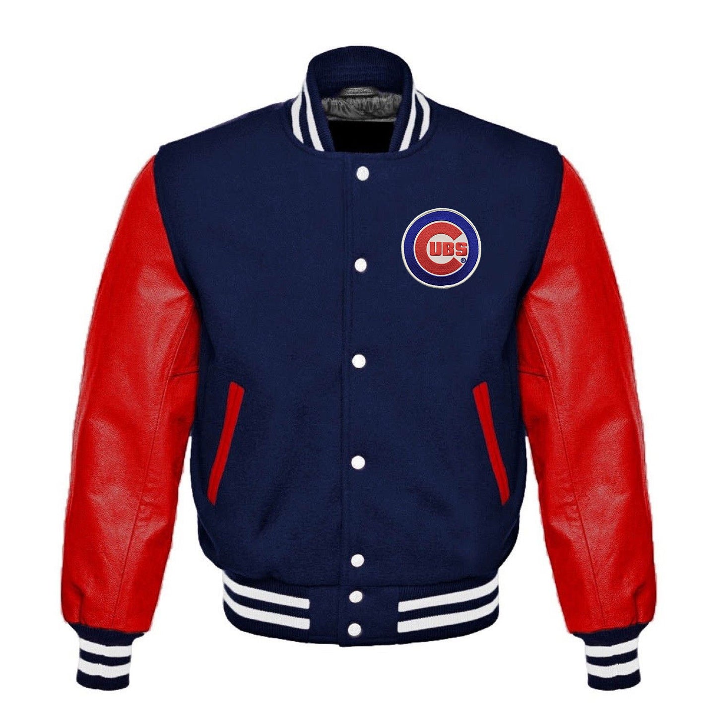 Chicago Cubs Blue & Red Varsity Jacket - MLB Varsity Jacket