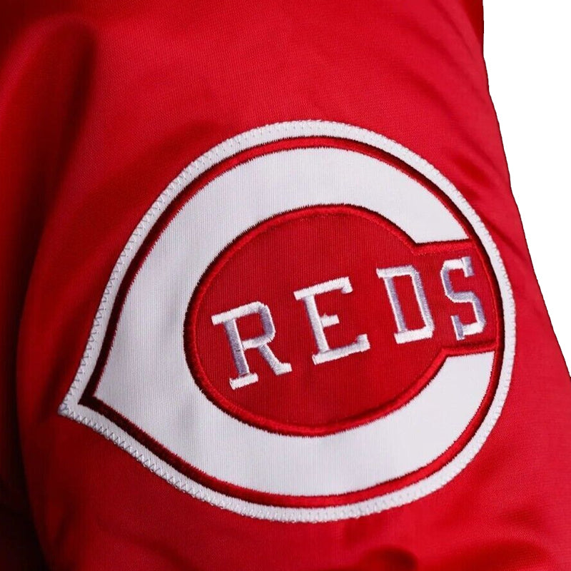 Cincinnati Reds Satin Varsity Full-Snap Jacket