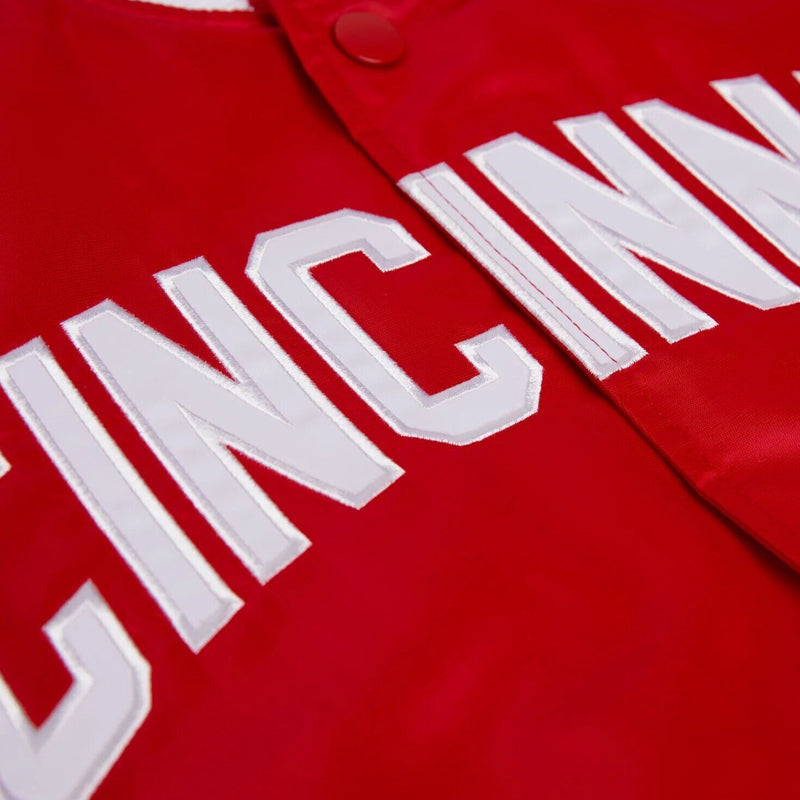 Cincinnati Reds Satin Varsity Full-Snap Jacket