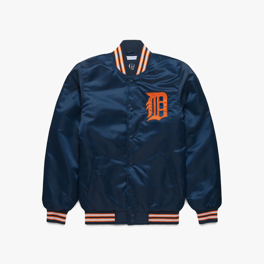 Detroit Tigers Satin Varsity Full-Snap Jacket