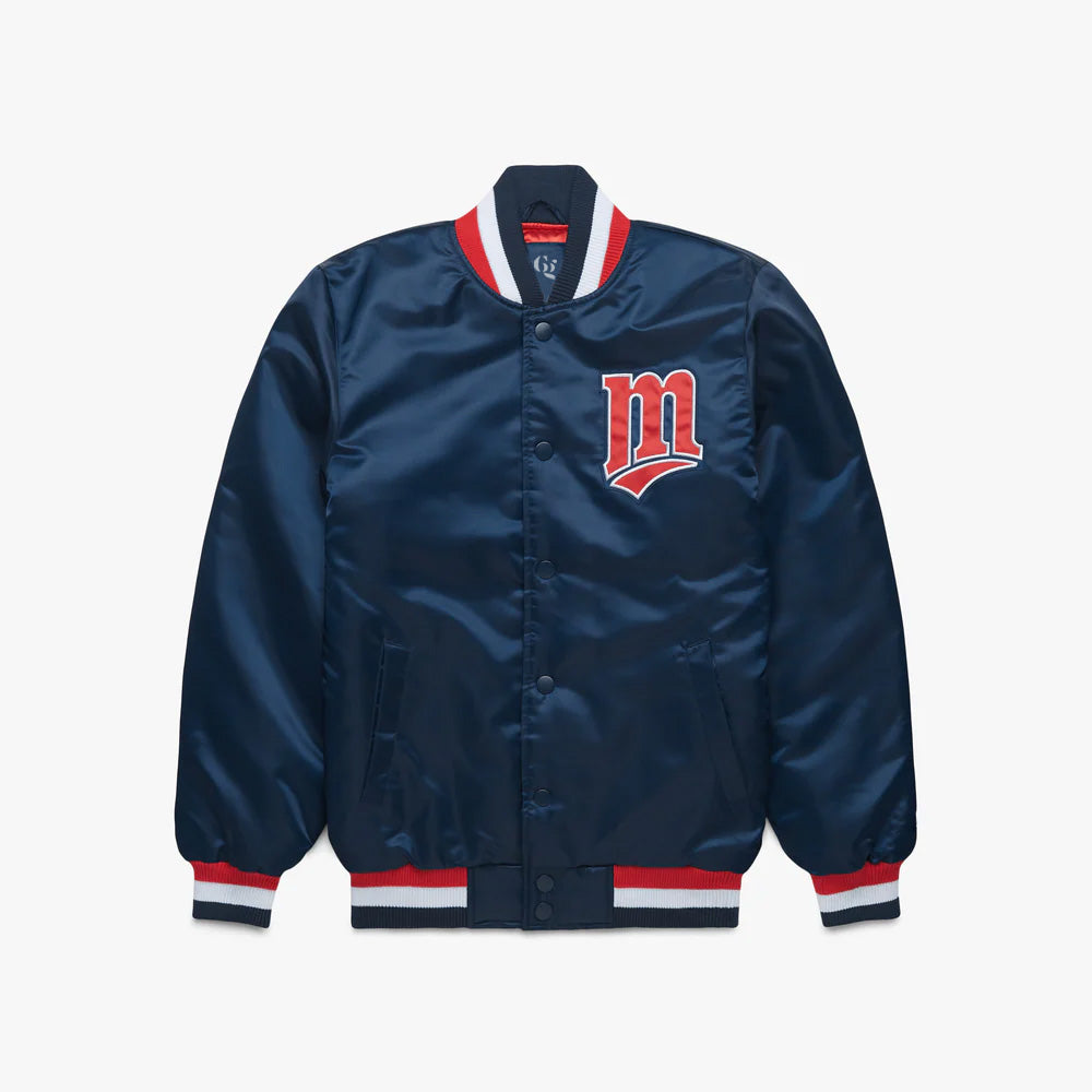 Minnesota Twins Satin Varsity Full-Snap Jacket