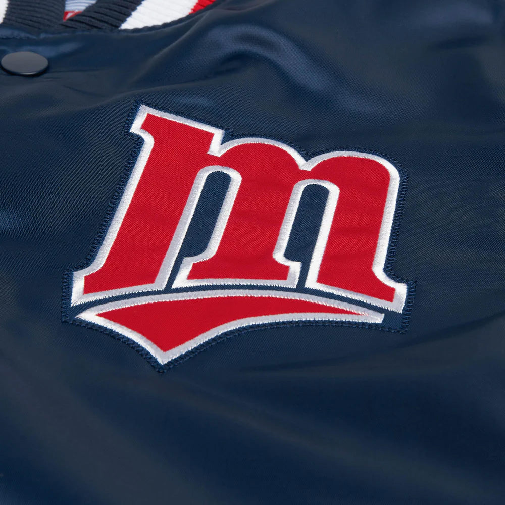 Minnesota Twins Satin Varsity Full-Snap Jacket