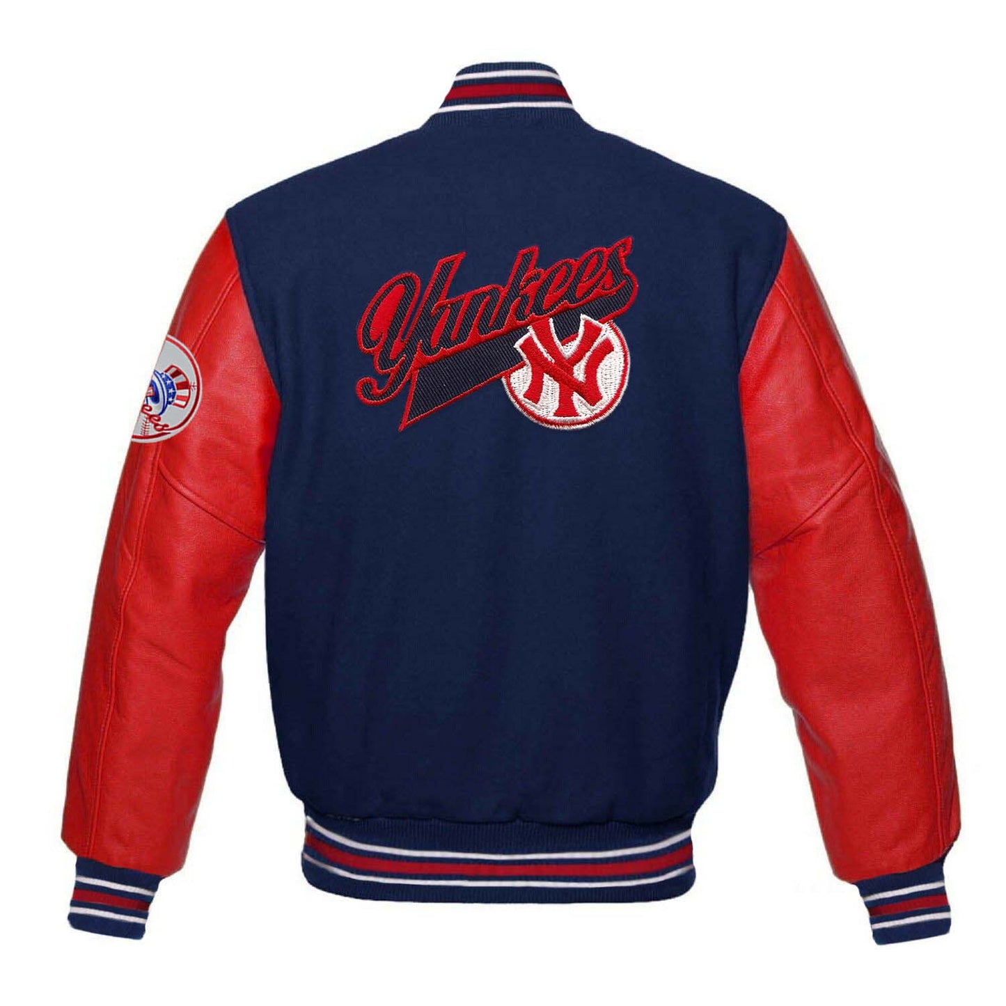 New York Yankees Blue & Red Varsity Jacket - MLB Varsity Jacket