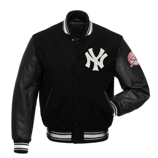 New York Yankees Black Varsity Jacket - MLB Varsity Jacket