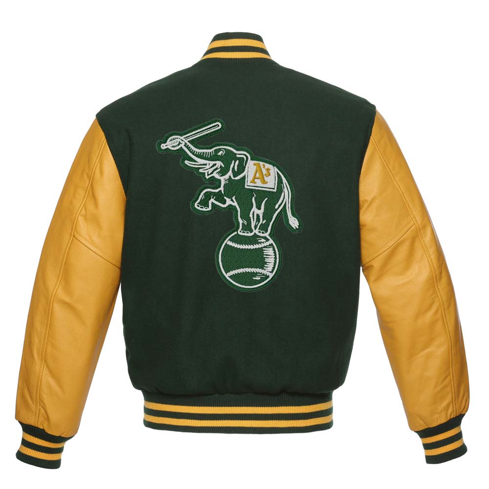 Oakland Athletics Green & Gold Varsity Jacket - MLB Varsity Jacket