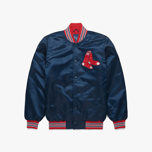 Boston Red Sox Satin Varsity Full-Snap Jacket