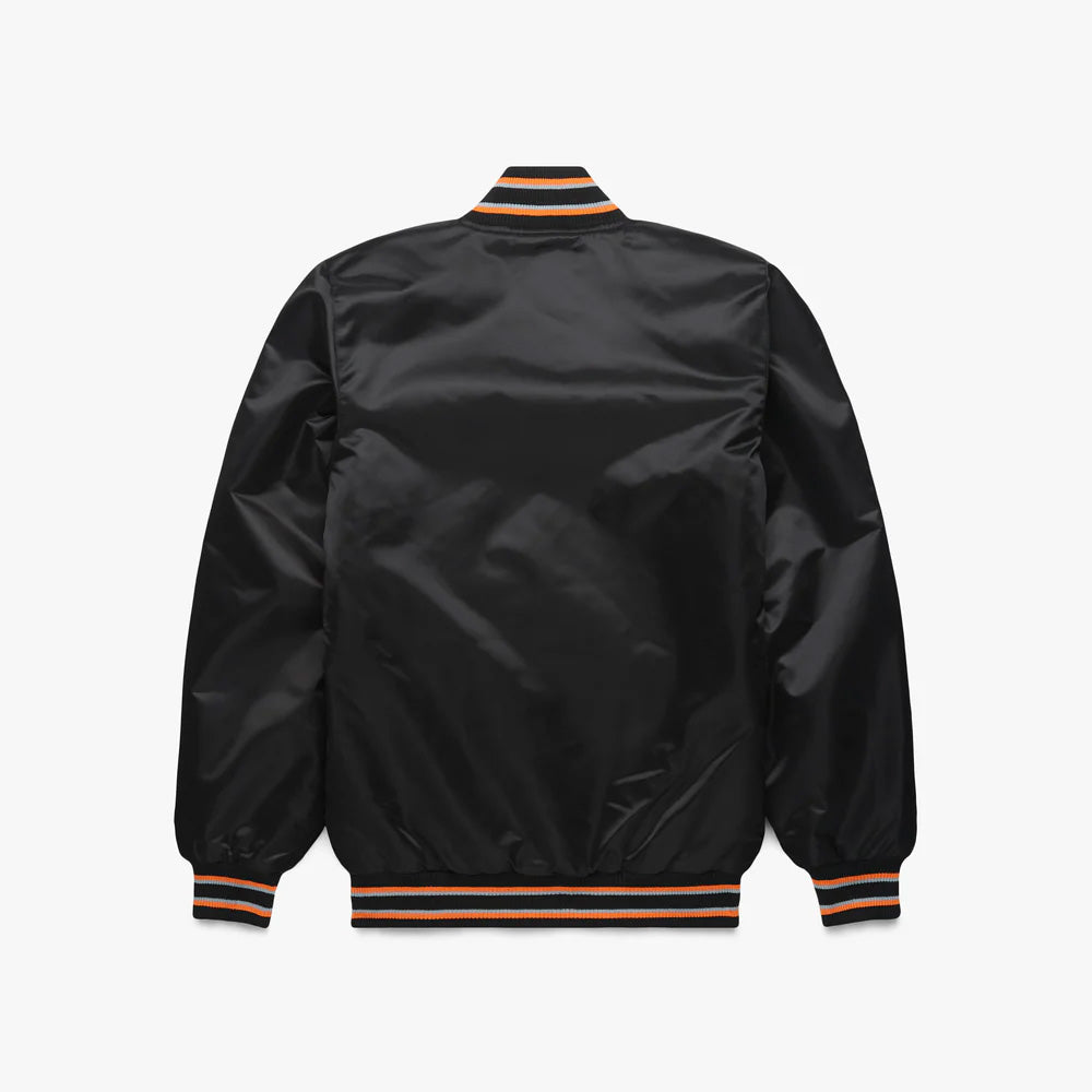 San Francisco Giants Black Satin Varsity Full-Snap Jacket