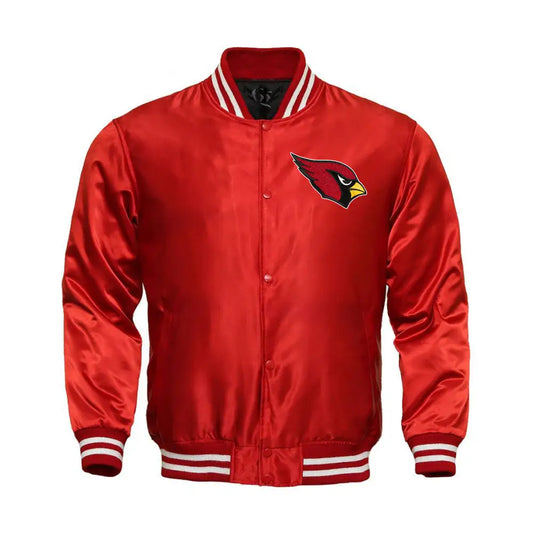 Arizona Cardinals Starter Locker Room Satin Varsity Full-Snap Jacket - NFL Satin Jacket - Satin Jacket