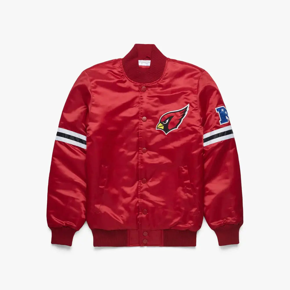 Arizona Cardinals Starter Satin Varsity Full-Snap Jacket - NFL Satin Jacket - Satin Jacket