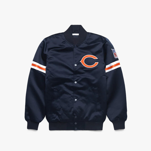 Chicago Bears Starter Satin Varsity Full-Snap Jacket - NFL Satin Jacket