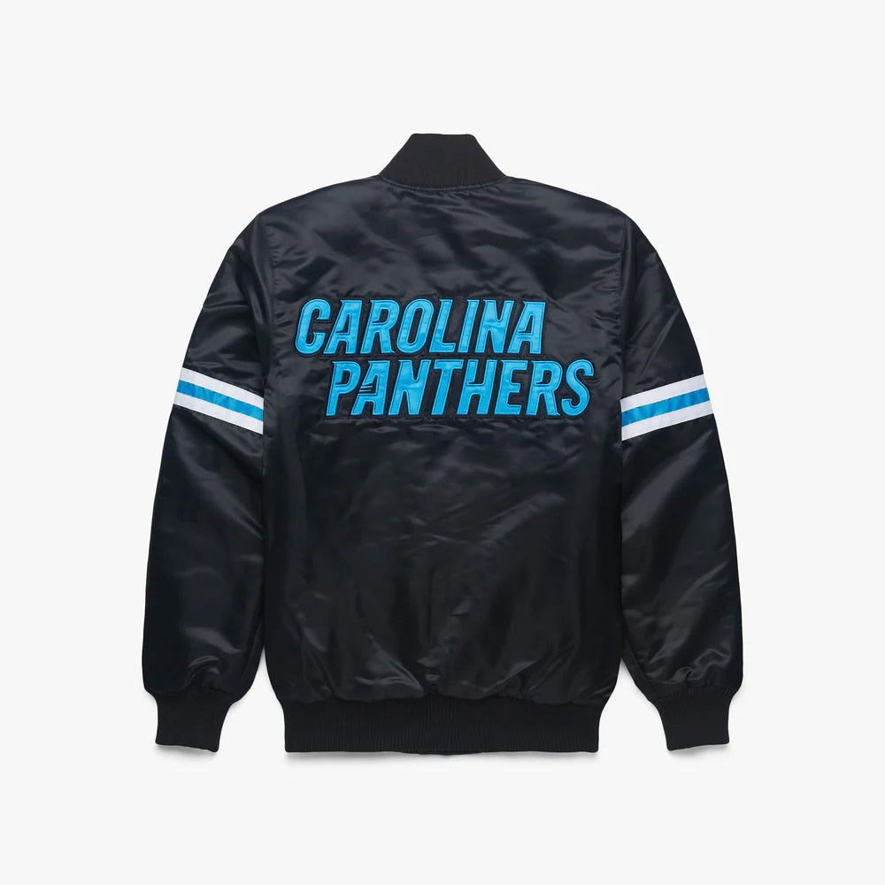 Carolina Panthers Starter Dark Satin Varsity Full-Snap Jacket - NFL Satin Jacket