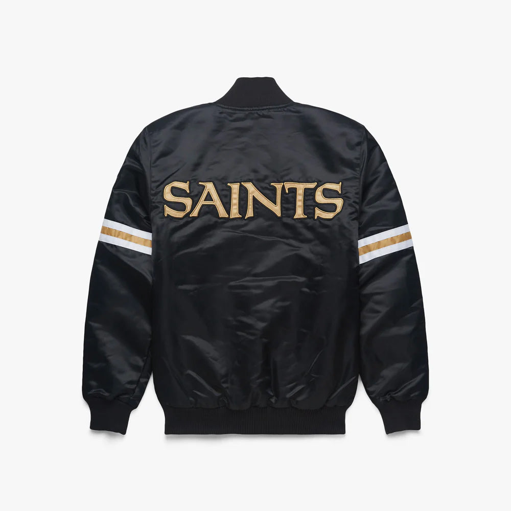 New Orleans Saints Starter Satin Varsity Full-Snap Jacket - NFL Satin Jacket