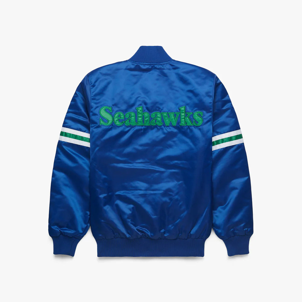 Seattle Seahawks Starter Satin Varsity Full-Snap Jacket - NFL Satin Jacket