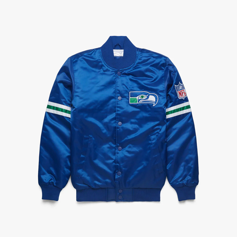 Seattle Seahawks Starter Satin Varsity Full-Snap Jacket - NFL Satin Jacket